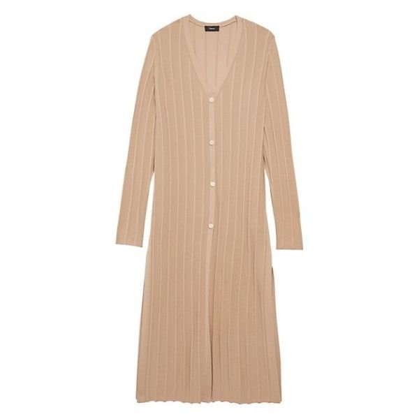 Wide Ribbed Long Cardigan